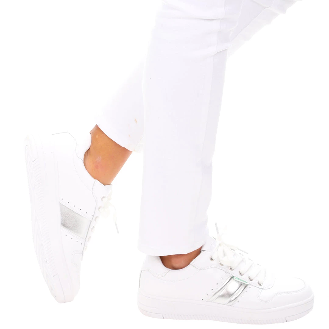 Human Chantal White Silver Sneaker Shoes 3 Human Chantal White Silver Sneaker Shoes