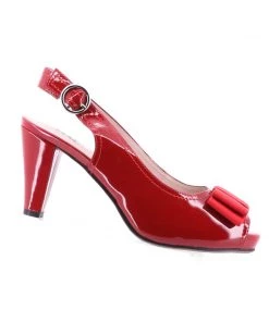 Nu By Neo NEXUS Sling Back Patent Leather Shoe - Red