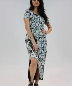 Lior Oculus Maxi Dress | Black & White | S Dresses