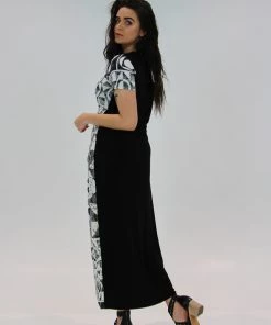 Lior Oculus Maxi Dress | Black & White | S Dresses
