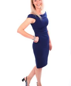 Zaliea Off The Shoulder Cocktail Dress - Midnight - Z2 Clothing