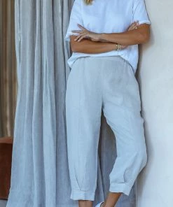 Naturals By O & J Natural Linen Pants | Sand | OJ7 5 Naturals By O & J Natural Linen Pants | Sand | OJ7