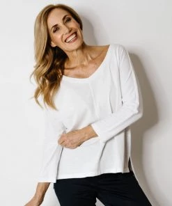 Goondiwindi Cotton Tops White 3/4 Sleeve Top 7 Goondiwindi Cotton Tops White 3/4 Sleeve Top
