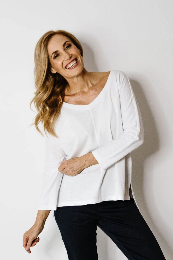 Goondiwindi Cotton Tops White 3/4 Sleeve Top 4 Goondiwindi Cotton Tops White 3/4 Sleeve Top