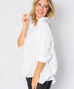 The Italian Closet Clothing Ottavia Hoodie | White | TIC16