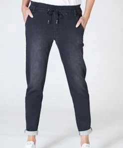 Italian Star Jagger Stone Washed Pants | Black | IS13 Clothing