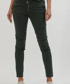 Italian Star Classic Button Jeans | Pine Green | IS10 Clothing