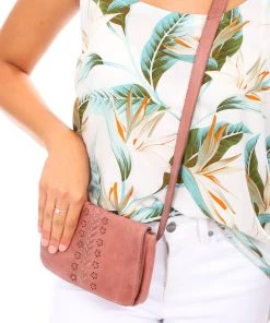 Modapelle Vintage Leather Bum Bag - Pink