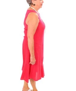 So French So Chic Dresses Linen Maxi Dress | Raspberry | SF2s