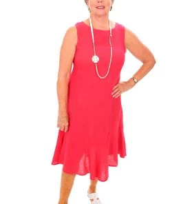 So French So Chic Dresses Linen Maxi Dress | Raspberry | SF2s