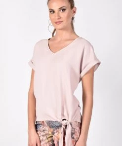 Frank Lyman Tops Side Tie Top | Blush | FL10