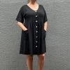 Freez Pocket Baby Doll Dress | Black | FZ9 S Clothing