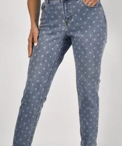 Frank Lyman Polka Dot Jean | Washed Denim | FL34 Jeans