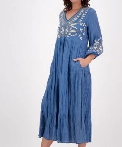 Lula Soul Resort Wear Sami Maxi Dress | Blue Slate | Ls41