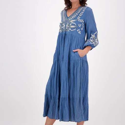 Lula Soul Resort Wear Sami Maxi Dress | Blue Slate | Ls41 2 Lula Soul Resort Wear Sami Maxi Dress | Blue Slate | Ls41