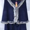Pizazz Boutique Double Layer Rabbit Fur Shawl | Navy | FI5 Events