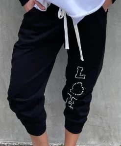 Hammill + Co Sporty Rainbow Sweat Track Pant | Black | HC18