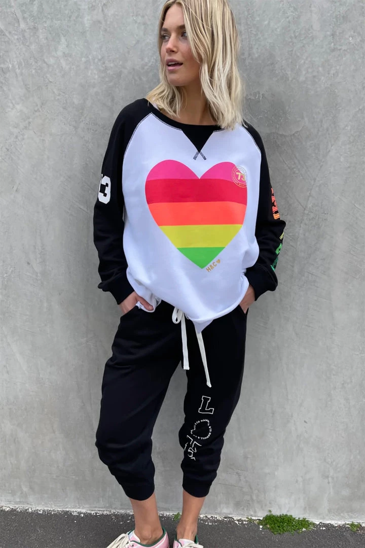 Hammill + Co Sporty Rainbow Sweat Track Pant | Black | HC18 2 Hammill + Co Sporty Rainbow Sweat Track Pant | Black | HC18