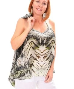 Fashion Spectrum Razor Tahiti Singlet - Olive - FS4 Resort Wear