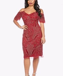 Zaliea Cha Cha Cocktail Dress | Crimson | Z10 Clothing