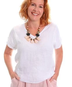 Ridley Linen Aria Tee | White | R1