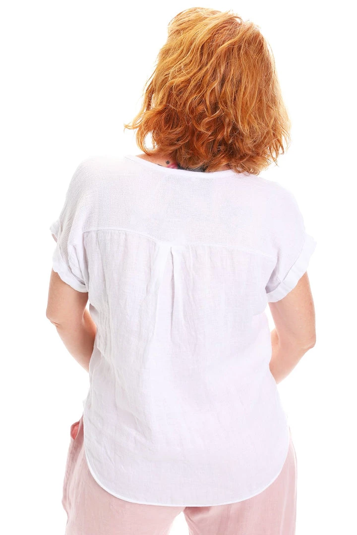 Ridley Linen Aria Tee | White | R1 2 Ridley Linen Aria Tee | White | R1