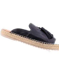 Rilassare Tardy Leather Espadrille - Black