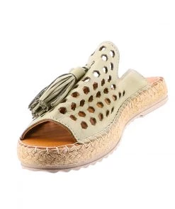 Rilassare Shoes Tasty Leather Espadrille - Khaki