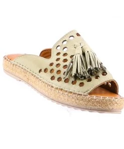 Rilassare Shoes Tasty Leather Espadrille - Khaki