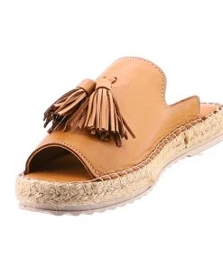Rilassare Tardy Leather Espadrille - Tan Shoes