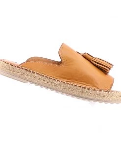 Rilassare Tardy Leather Espadrille - Tan Shoes