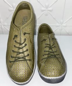 Rilassare Shoes Tatura Leather Sneaker | Khaki | RS5