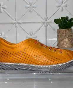 Rilassare Tatura Leather Sneaker | Orange | RS5