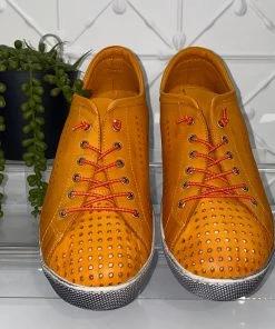 Rilassare Tatura Leather Sneaker | Orange | RS5