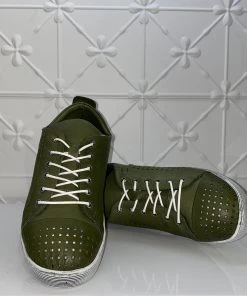 Rilassare Taneka Leather Sneaker | Olive | RS8 Shoes