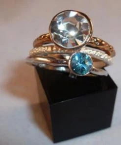 Sassy Collections 3 Set Pandora Rings | Aqua Jewellery