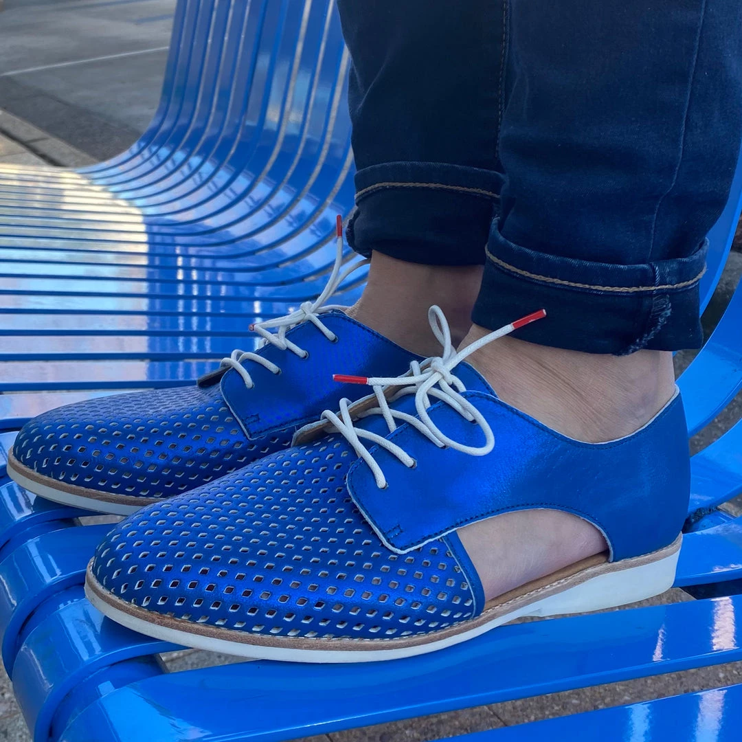 Rollie Sidecut Punch Shoe | Blue Shimmer | R01 4 Rollie Sidecut Punch Shoe | Blue Shimmer | R01