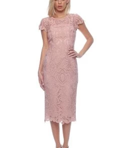 Romance Alexa Cap Sleeve Dress | Pink | ROM20