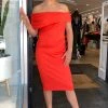 Romance Rome Off The Shoulder Dress | Red | ROM1
