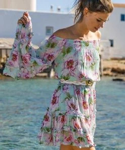 Miss June Clothing Fleur Dress | Green | M81