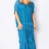 The Italian Closet Rowena Dress | Teal | Tic2 Clothing