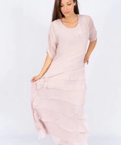 The Italian Closet Rowena Dress | Blushing Pink | Tic2 Clothing