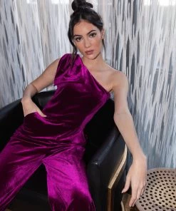 Romance Clothing Night Fever Jumpsuit - Cherry-ROM41