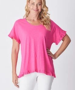 WD Designs Clothing Ruffle Core Top | Pink | WD2