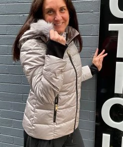 Sabena Metallic Down Puffer Jacket | Silver