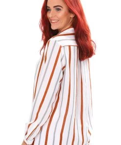 See Saw Tops Collared Side Split Shirt | Ginger 7 See Saw Tops Collared Side Split Shirt | Ginger