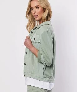 Threadz Sweatshirt Jacket | Sage | TZ34 Jackets/Coats