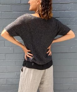 Cindy G Lurex Jumper | Black | CG18