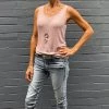 Cindy G Clothing Shimmer Knit Singlet | Pink | CG16