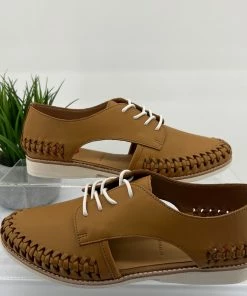Rollie Sidecut Woven Shoe | Soft Tan | RO9 Shoes